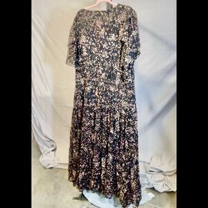 MSK Rich Black Floral Maxi Dress